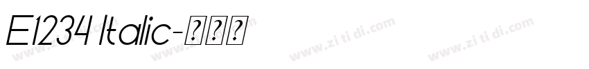 E1234 Italic字体转换